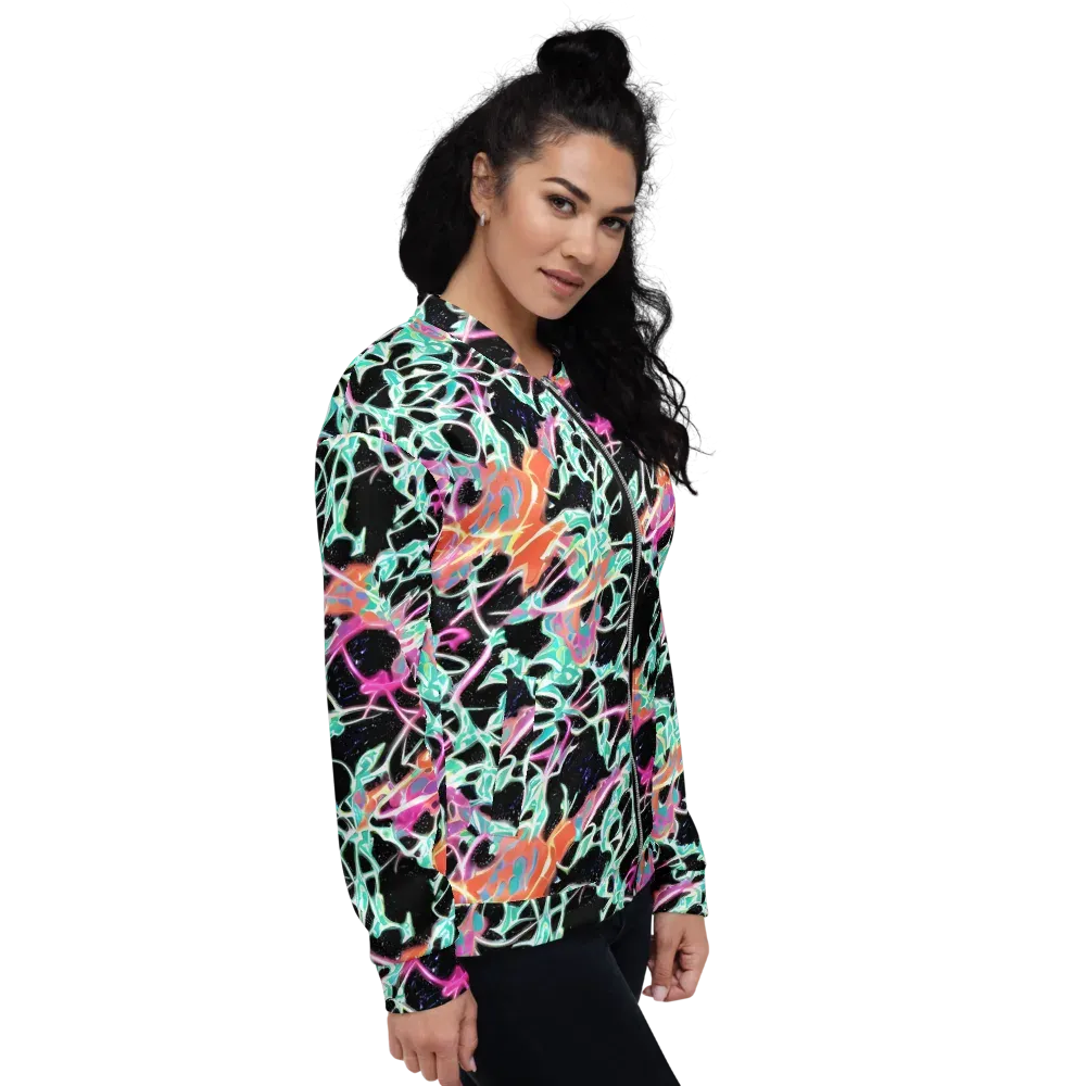 Pixel Lagoon on Bomber Jacket — Right