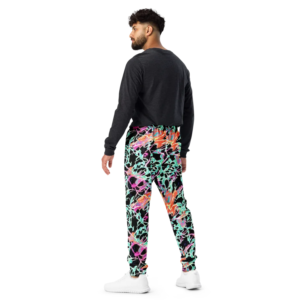 Pixel Lagoon on Men's Joggers — Back