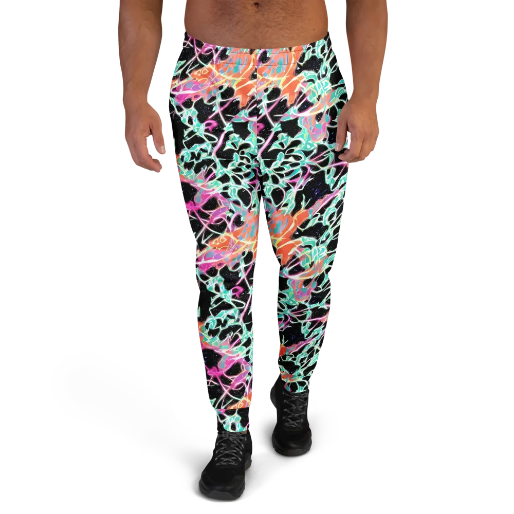 Pixel Lagoon on Men's Joggers — Front