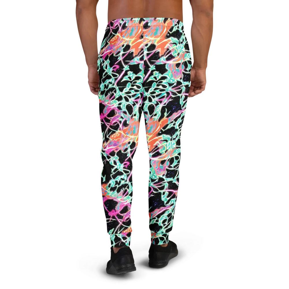 Pixel Lagoon on Men's Joggers — Back