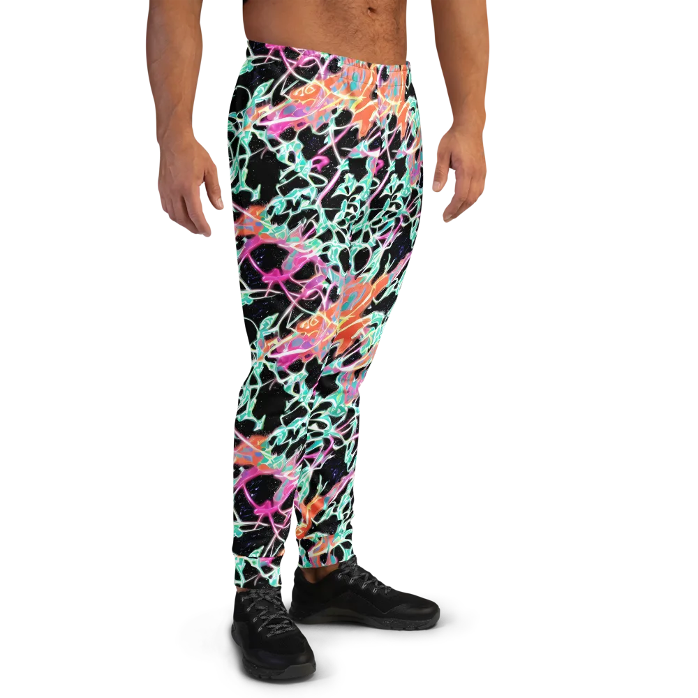 Pixel Lagoon on Men's Joggers — Right