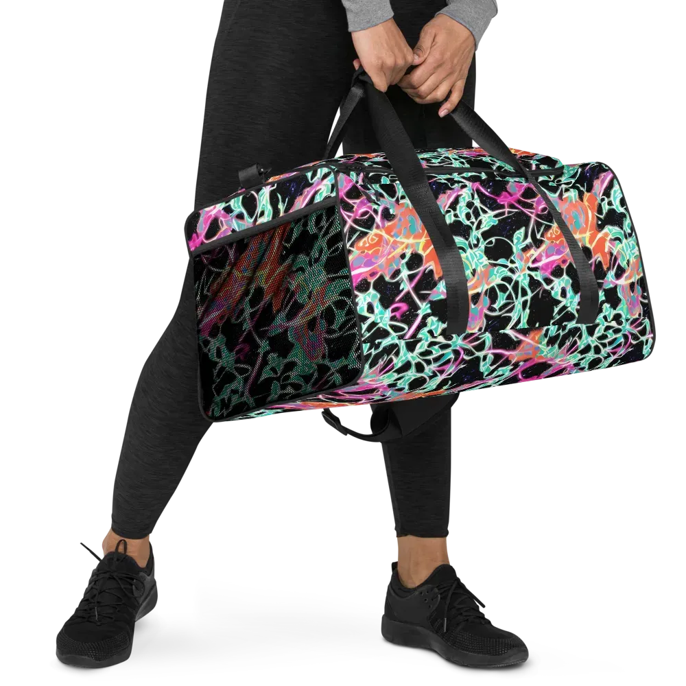 Pixel Lagoon on Duffle Bag — Right Front