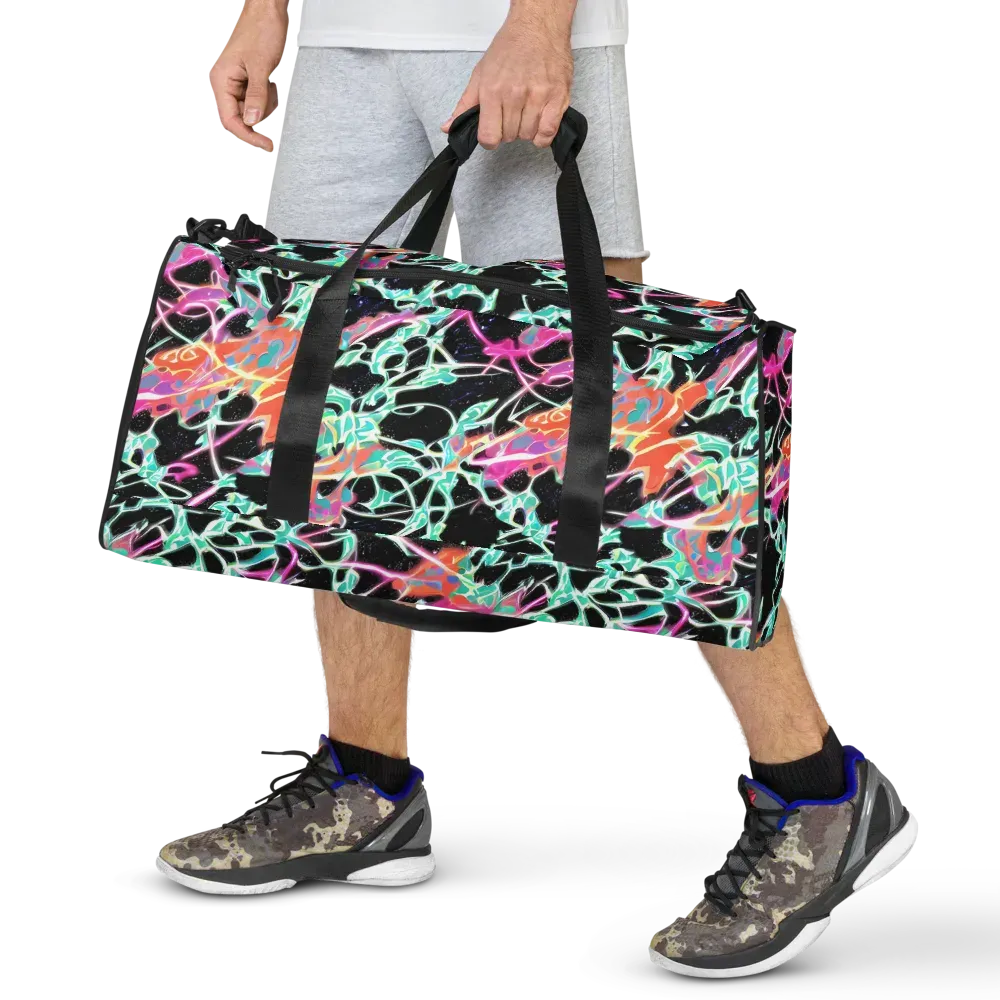 Pixel Lagoon on Duffle Bag — Front