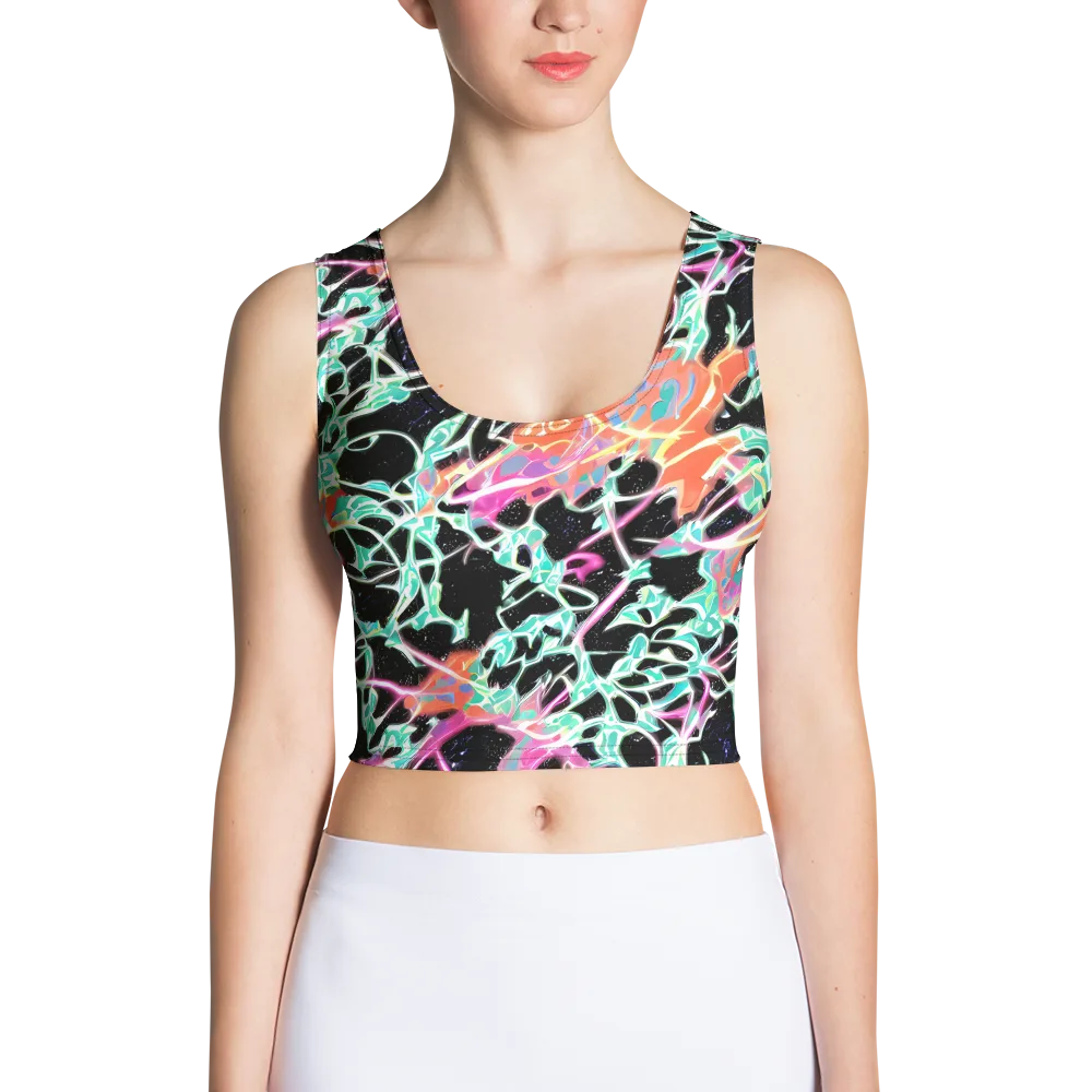 Pixel Lagoon on Crop Top — Front