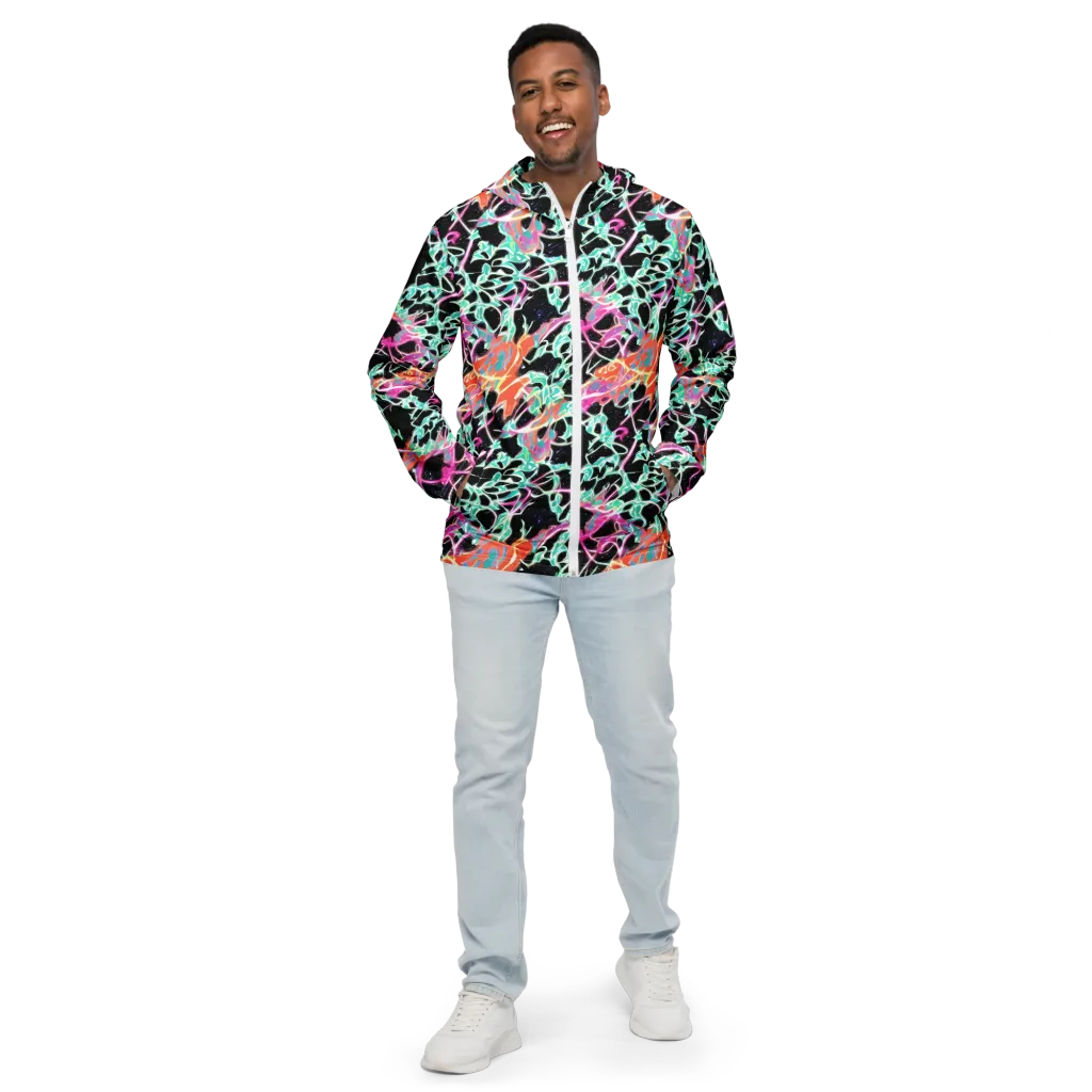 Pixel Lagoon on Men's Windbreaker — Front
