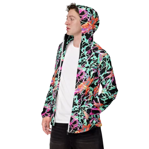 Pixel Lagoon on a Men's Windbreaker