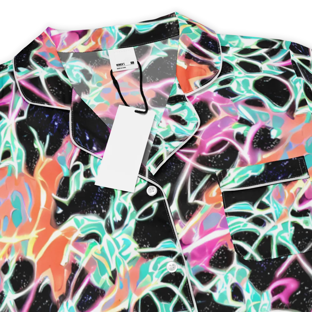 Pixel Lagoon on Women's Short Sleeve Pajama Top — Product details