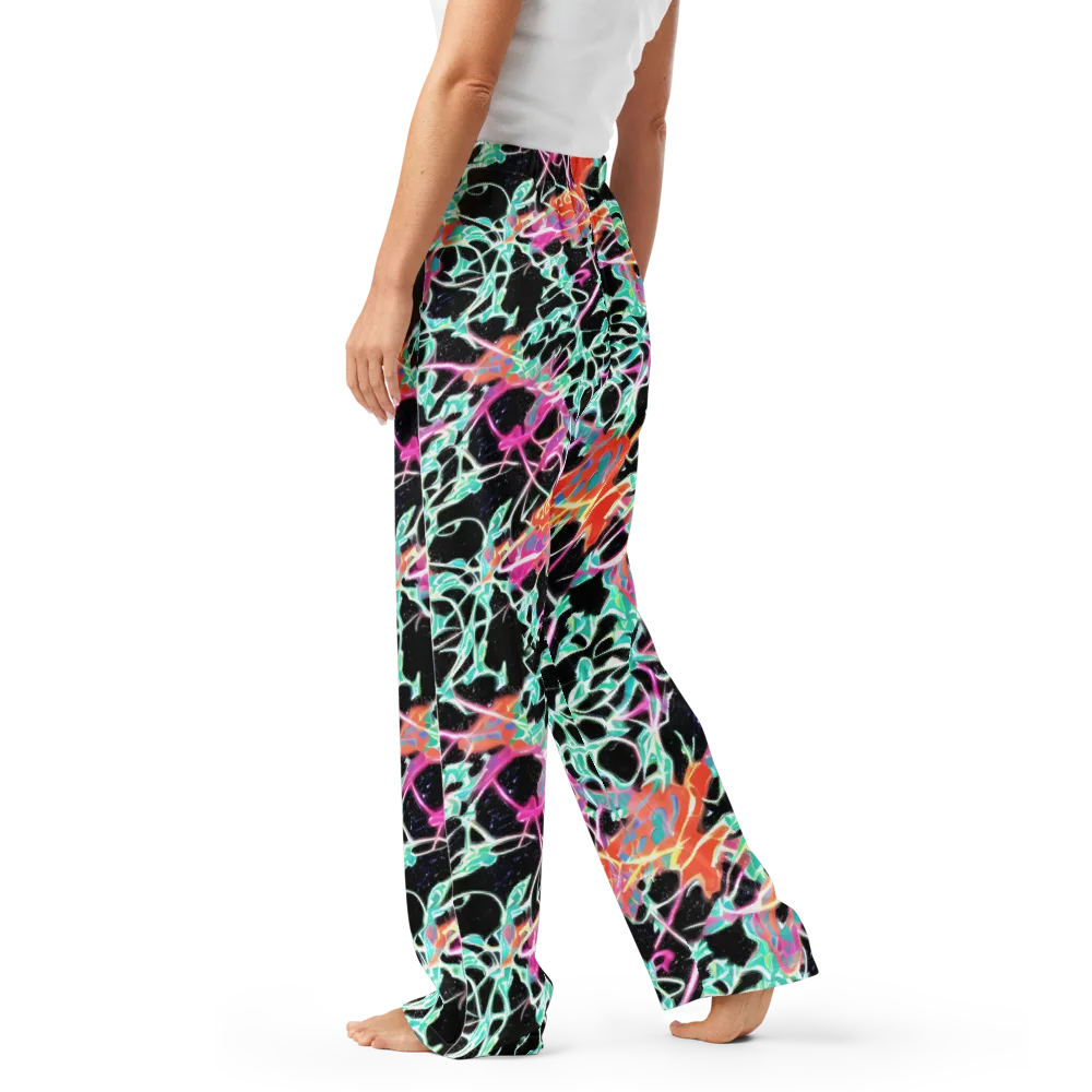 Pixel Lagoon on Women's Pajama Pants — Left
