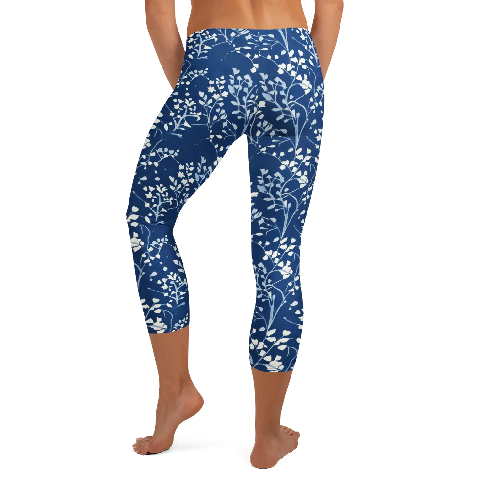 Indigo Reverie on Capri Leggings — Back