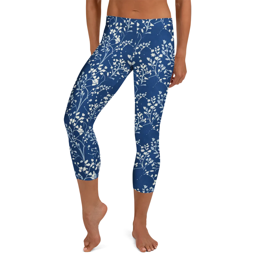 Indigo Reverie on Capri Leggings — Front