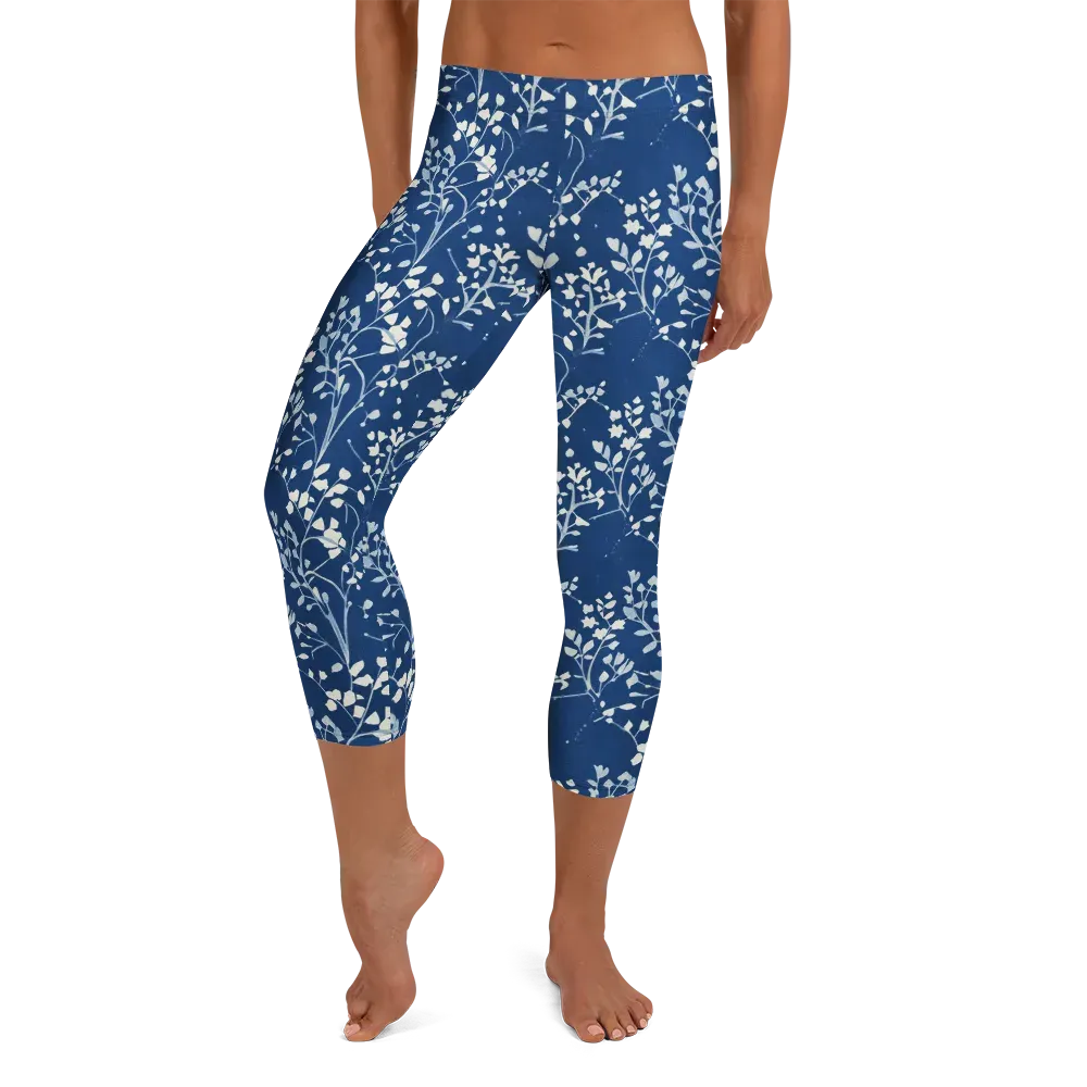 Indigo Reverie on Capri Leggings — Front
