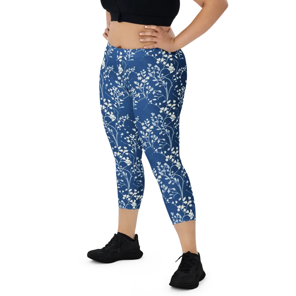 Indigo Reverie on Capri Leggings — Front