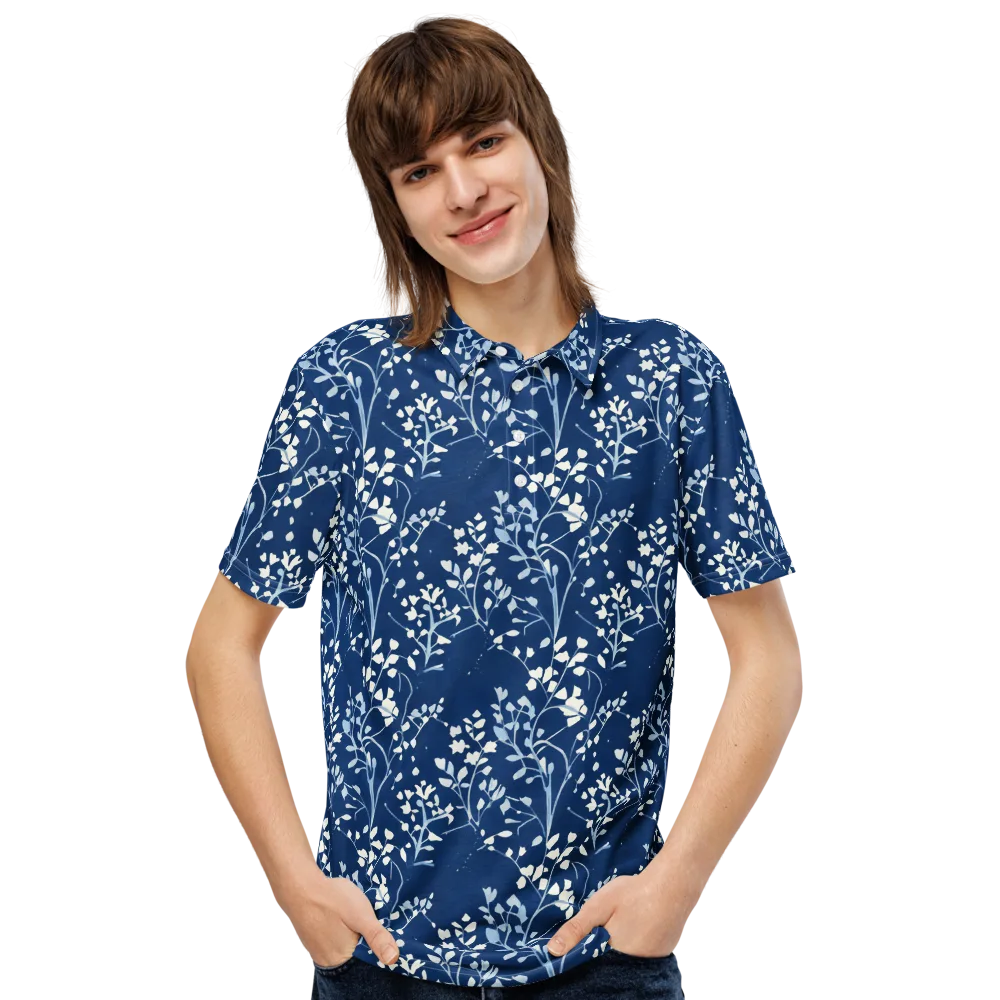 Indigo Reverie on Men's Slim Fit Polo Shirt — Front