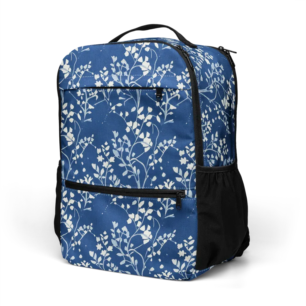 Indigo Reverie on Utility Backpack — Left Front