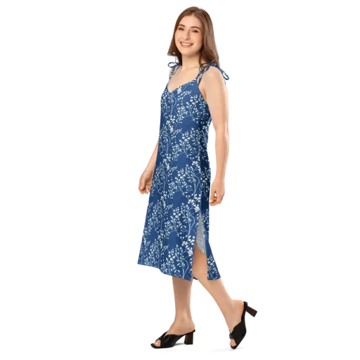 Indigo Reverie on a Slip Dress