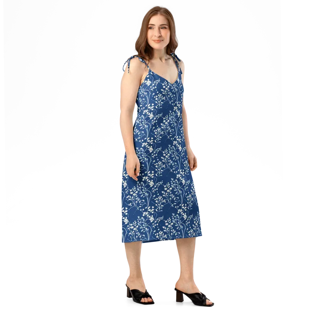 Indigo Reverie on Slip Dress — Right Front