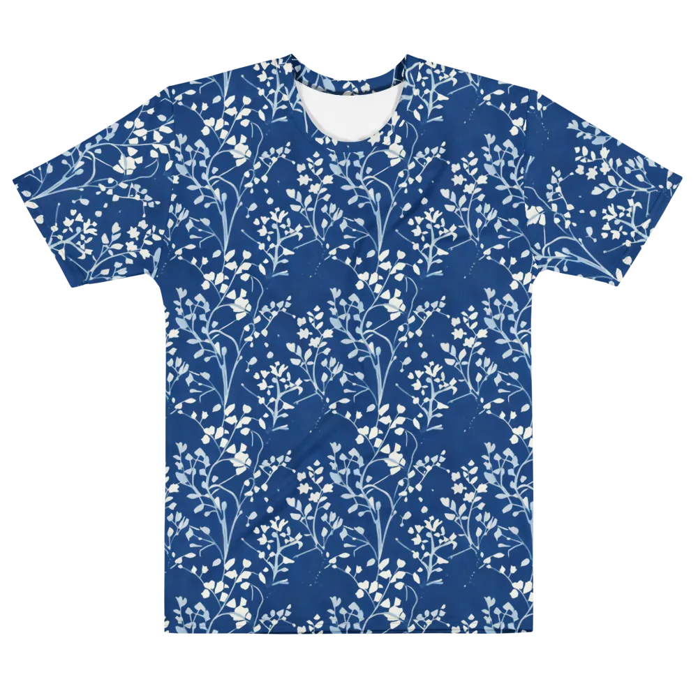 Indigo Reverie on Men's Cotton Crew Neck T-Shirt — Front
