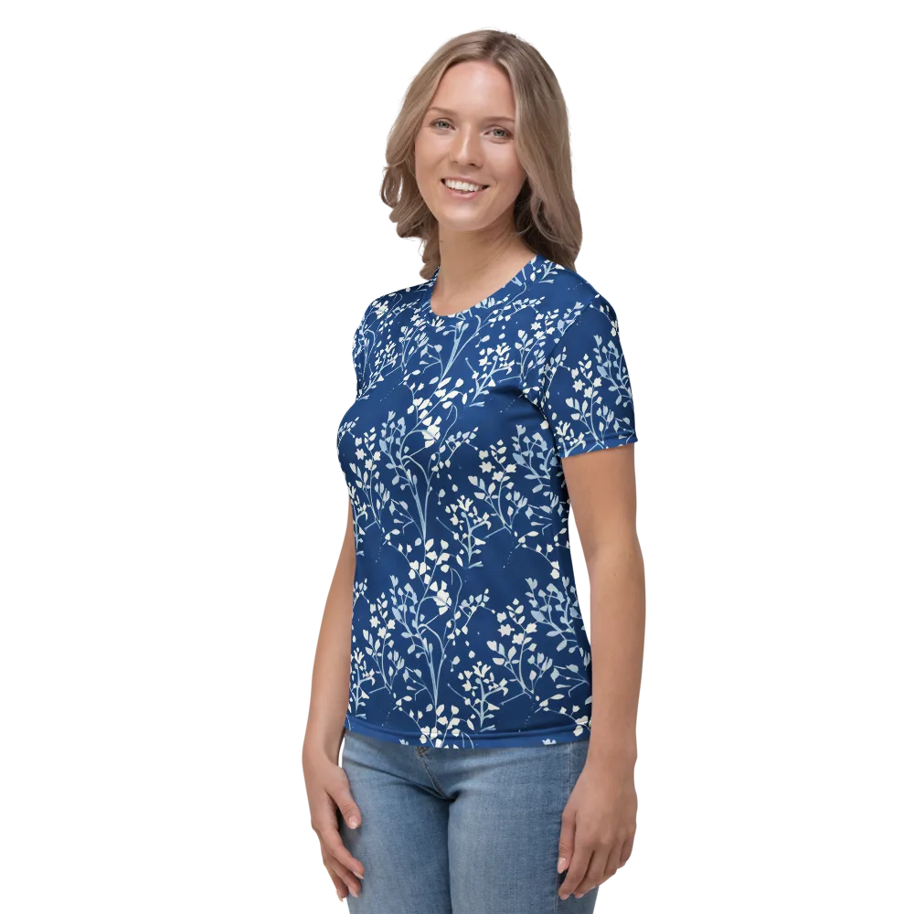 Indigo Reverie on Women's Crew Neck T-Shirt — Left