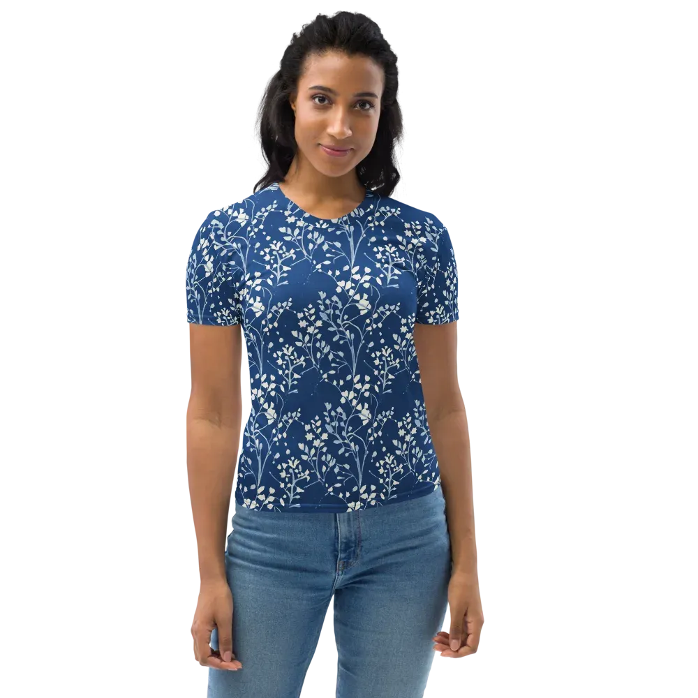 Indigo Reverie on Women's Crew Neck T-Shirt — Front
