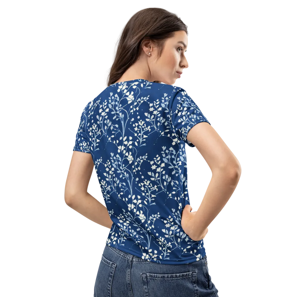 Indigo Reverie on Women's Crew Neck T-Shirt — Back