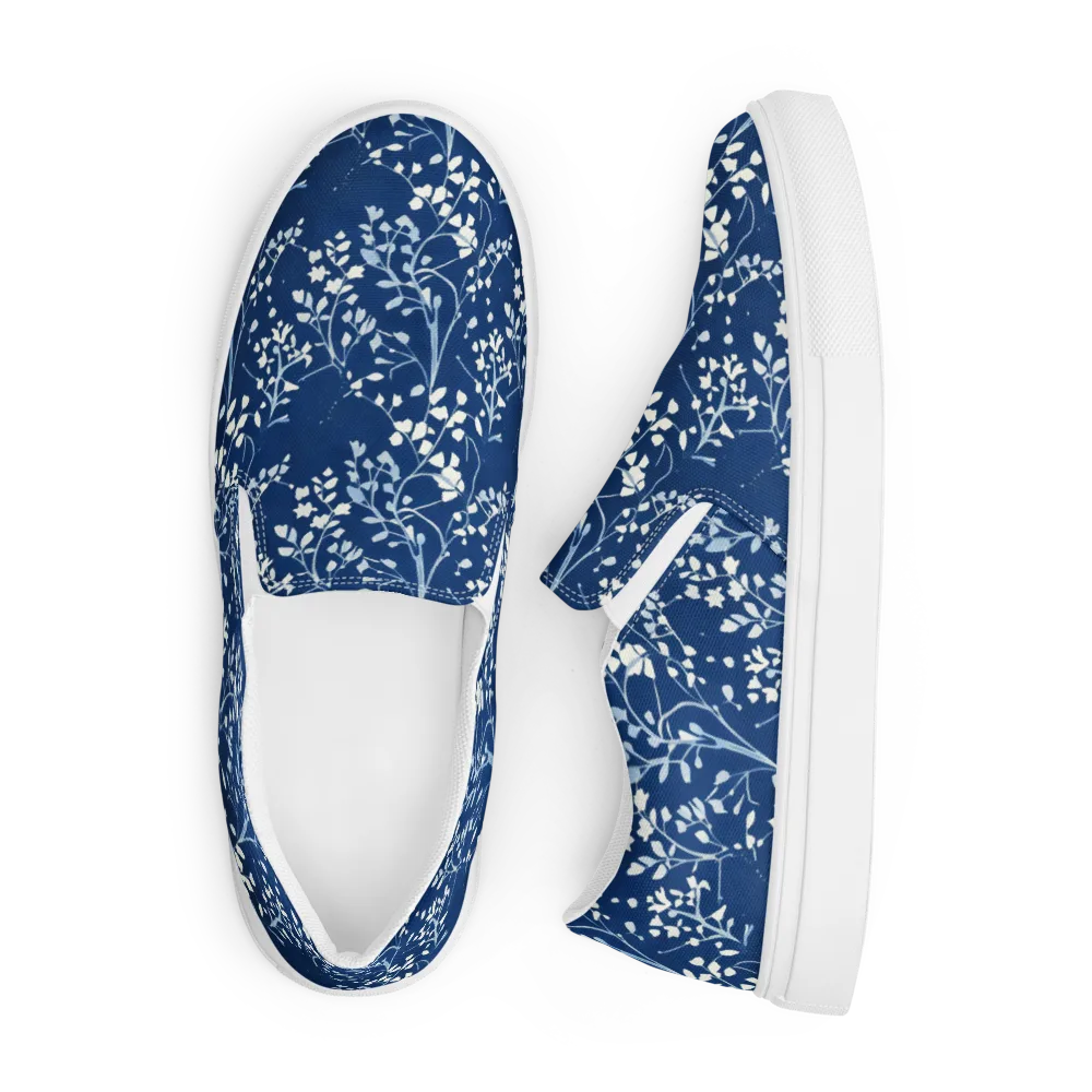 Indigo Reverie on Men's Slip-On Canvas Shoes — Front