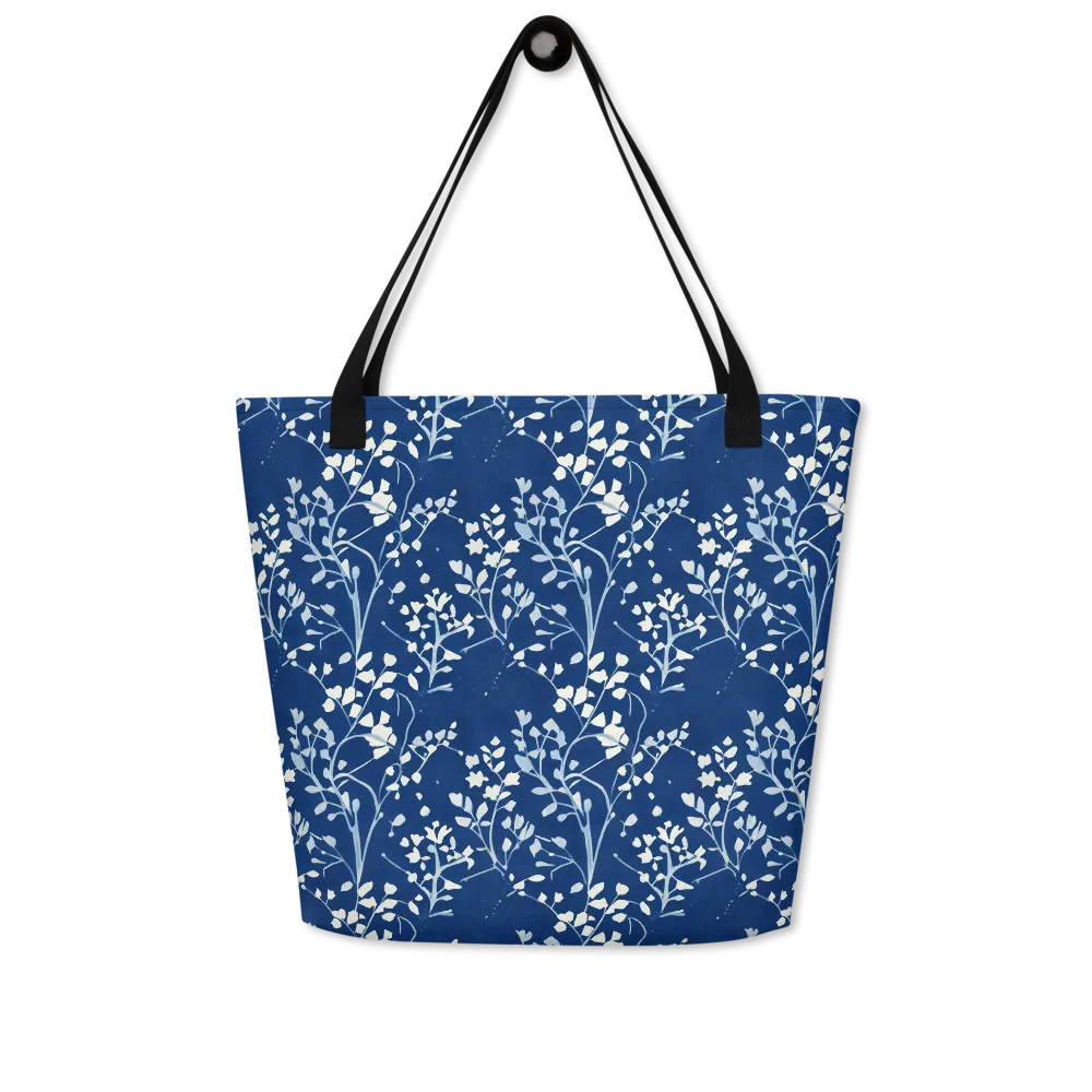 Indigo Reverie on Large Tote Bag W/ Pocket — Front