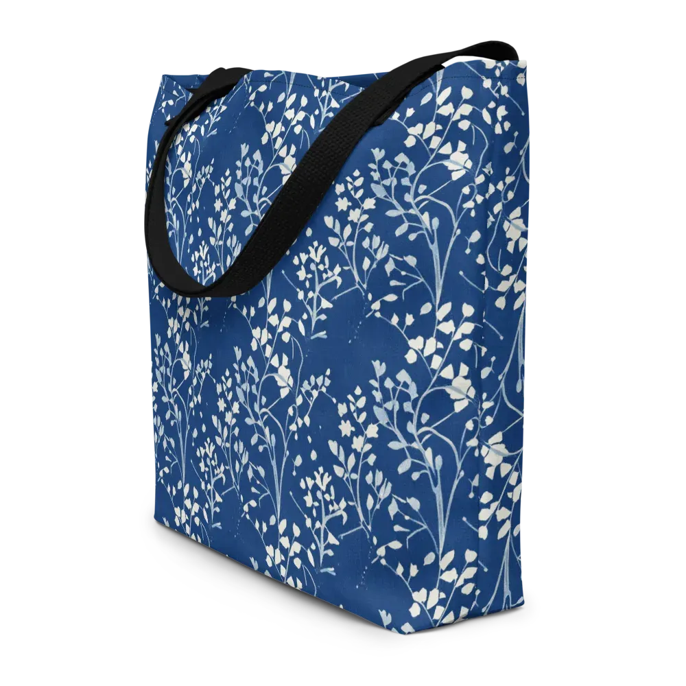 Indigo Reverie on Large Tote Bag W/ Pocket — Front