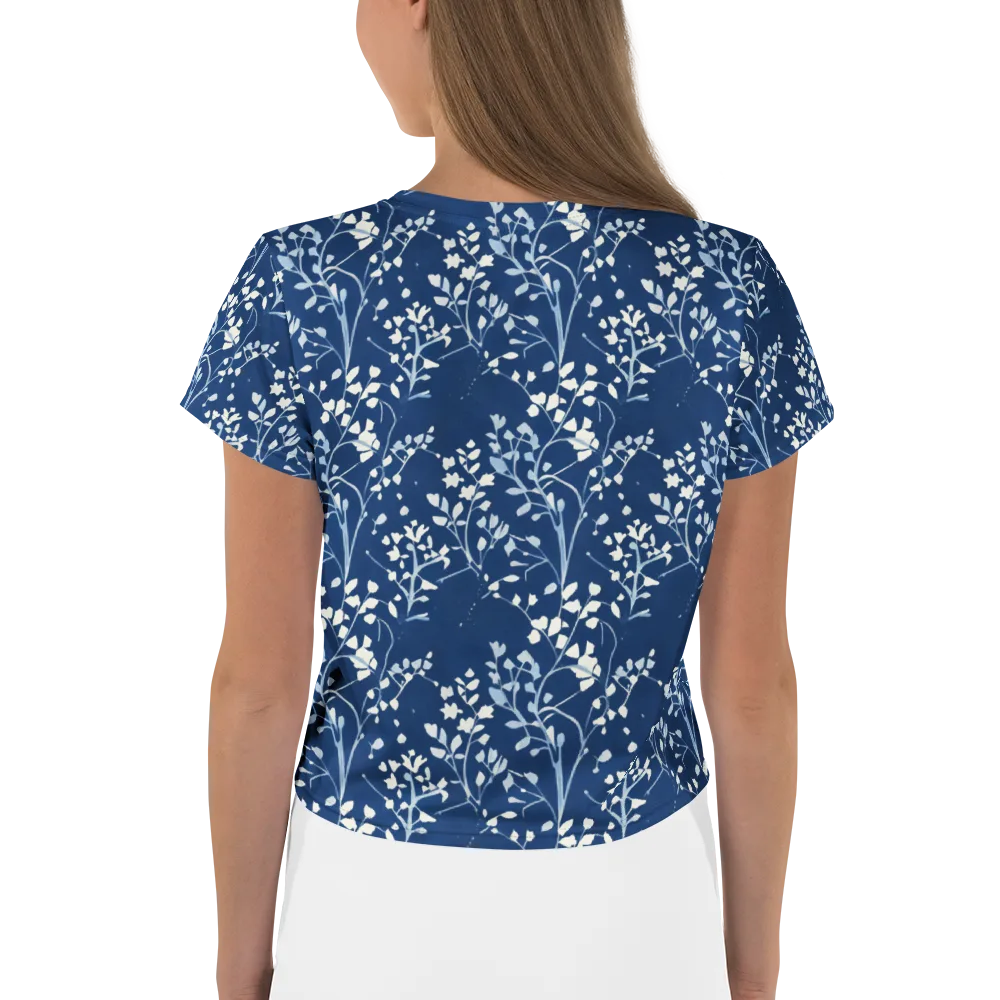 Indigo Reverie on Crop Tee — Back