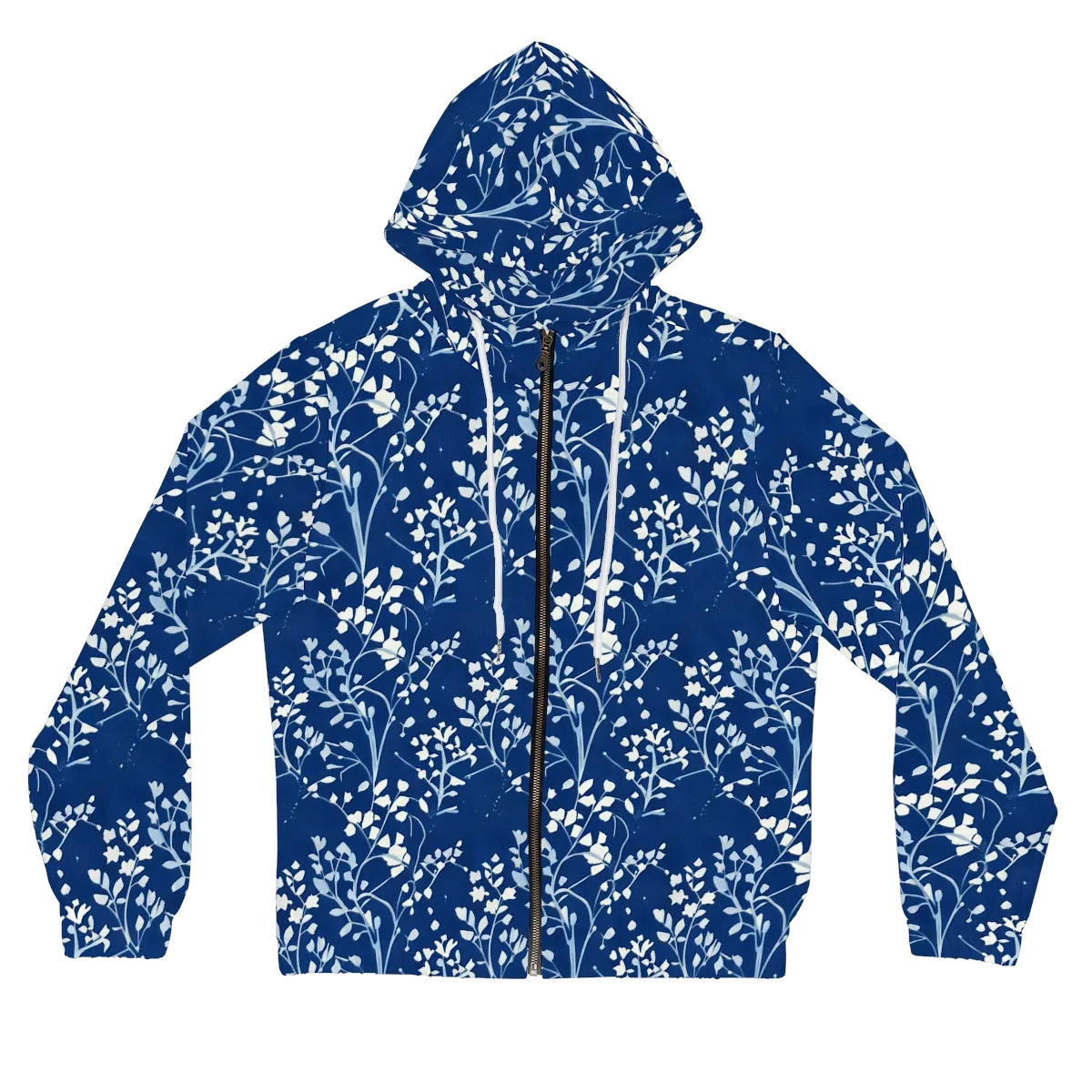 Indigo Reverie on Women's Full-Zip Hoodie — Front