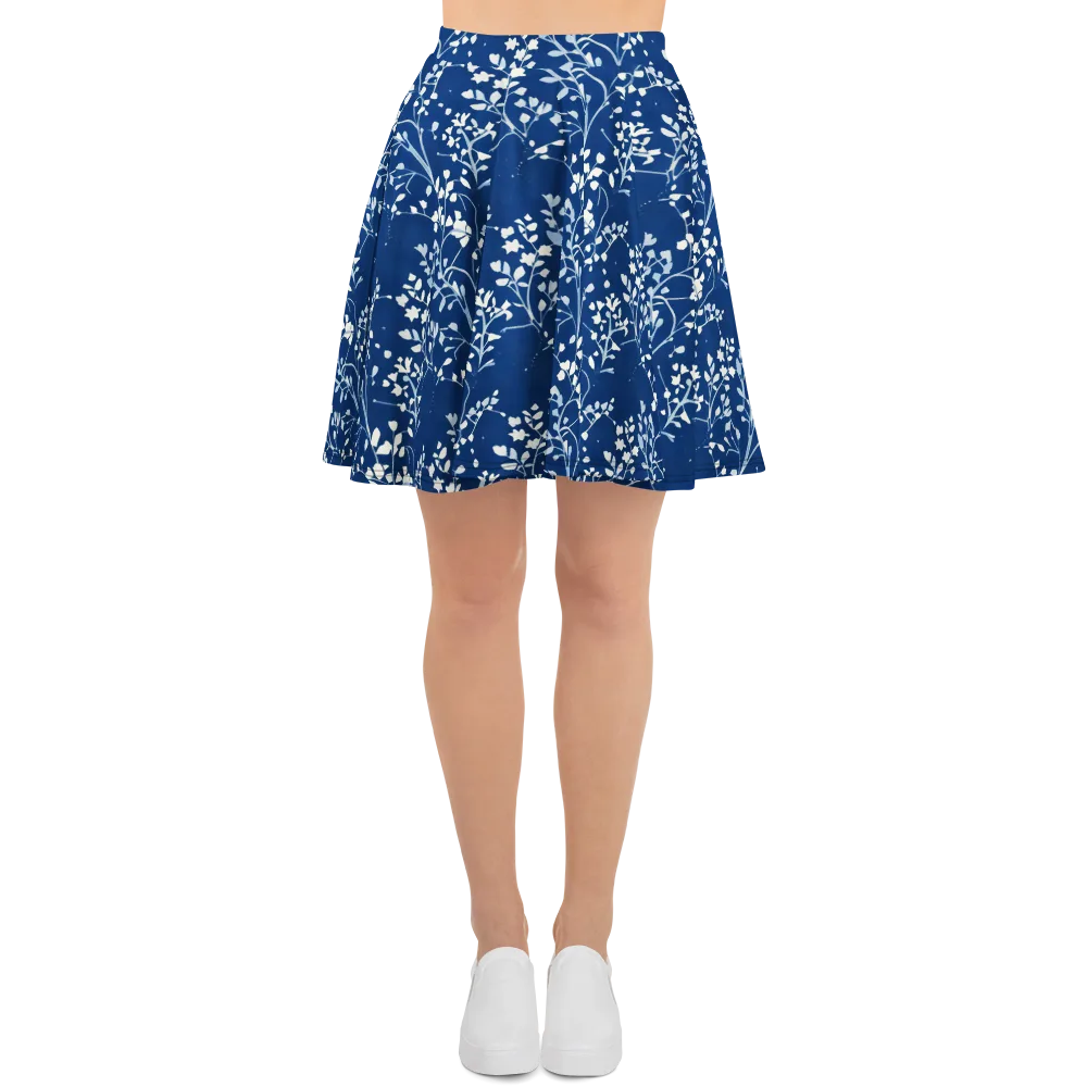 Indigo Reverie on Skater Skirt — Front