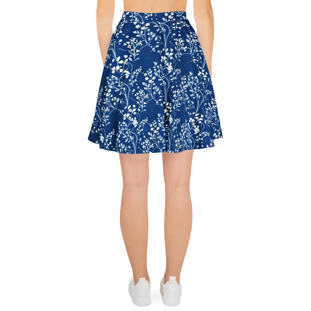 Indigo Reverie on Skater Skirt — Back