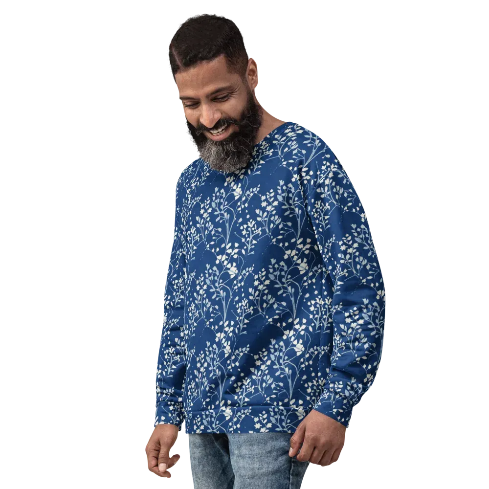 Indigo Reverie on Sweatshirt — Left Front