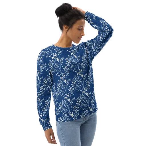 Indigo Reverie on a Sweatshirt