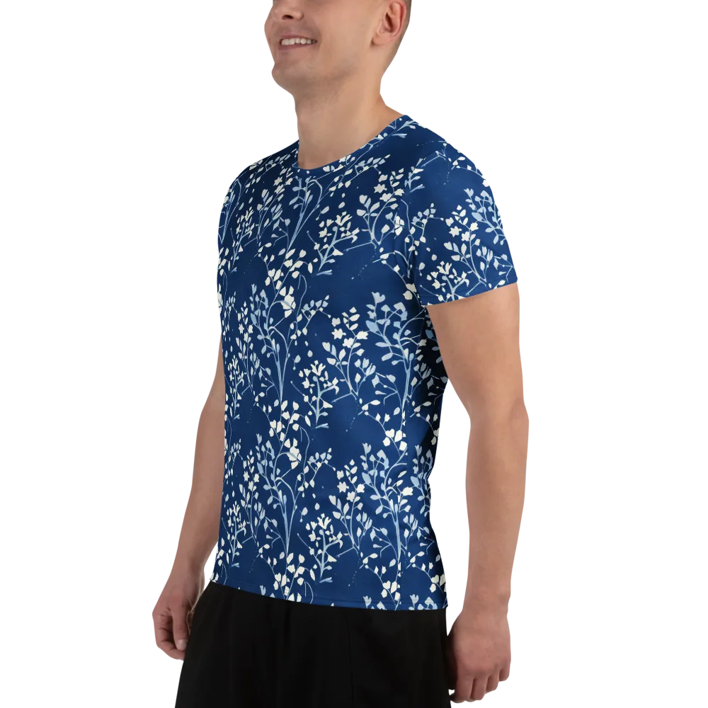 Indigo Reverie on Men's Athletic T-Shirt — Left