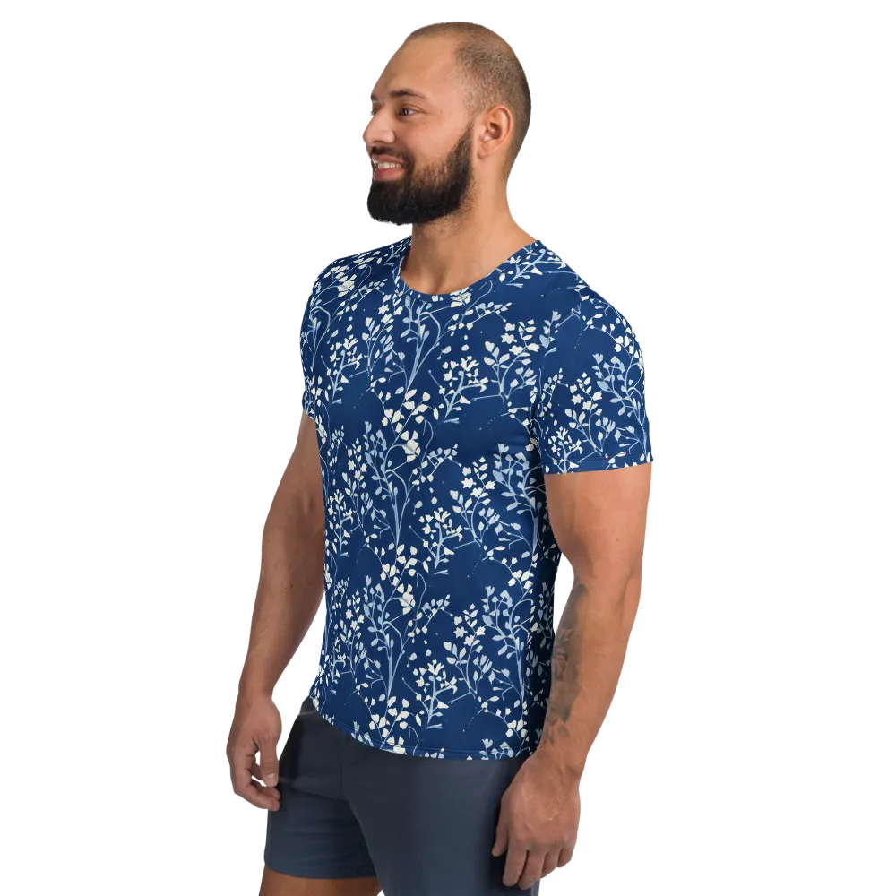 Indigo Reverie on Men's Athletic T-Shirt — Left