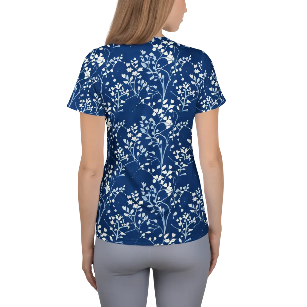 Indigo Reverie on Women's Athletic T-Shirt — Back
