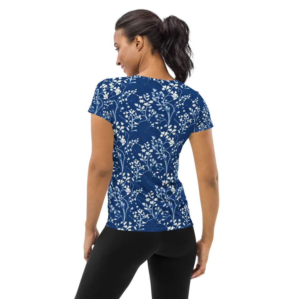 Indigo Reverie on Women's Athletic T-Shirt — Back