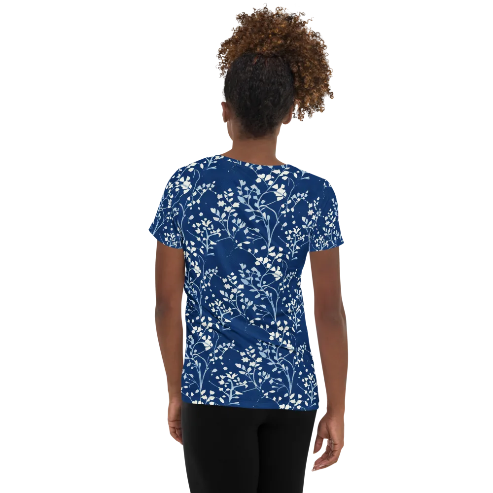 Indigo Reverie on Women's Athletic T-Shirt — Back
