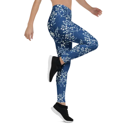 Indigo Reverie on a Leggings