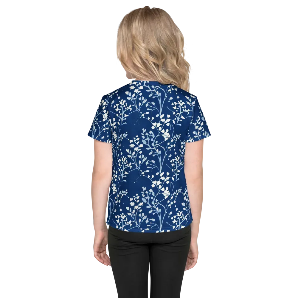 Indigo Reverie on Kids Crew Neck T-Shirt — Back