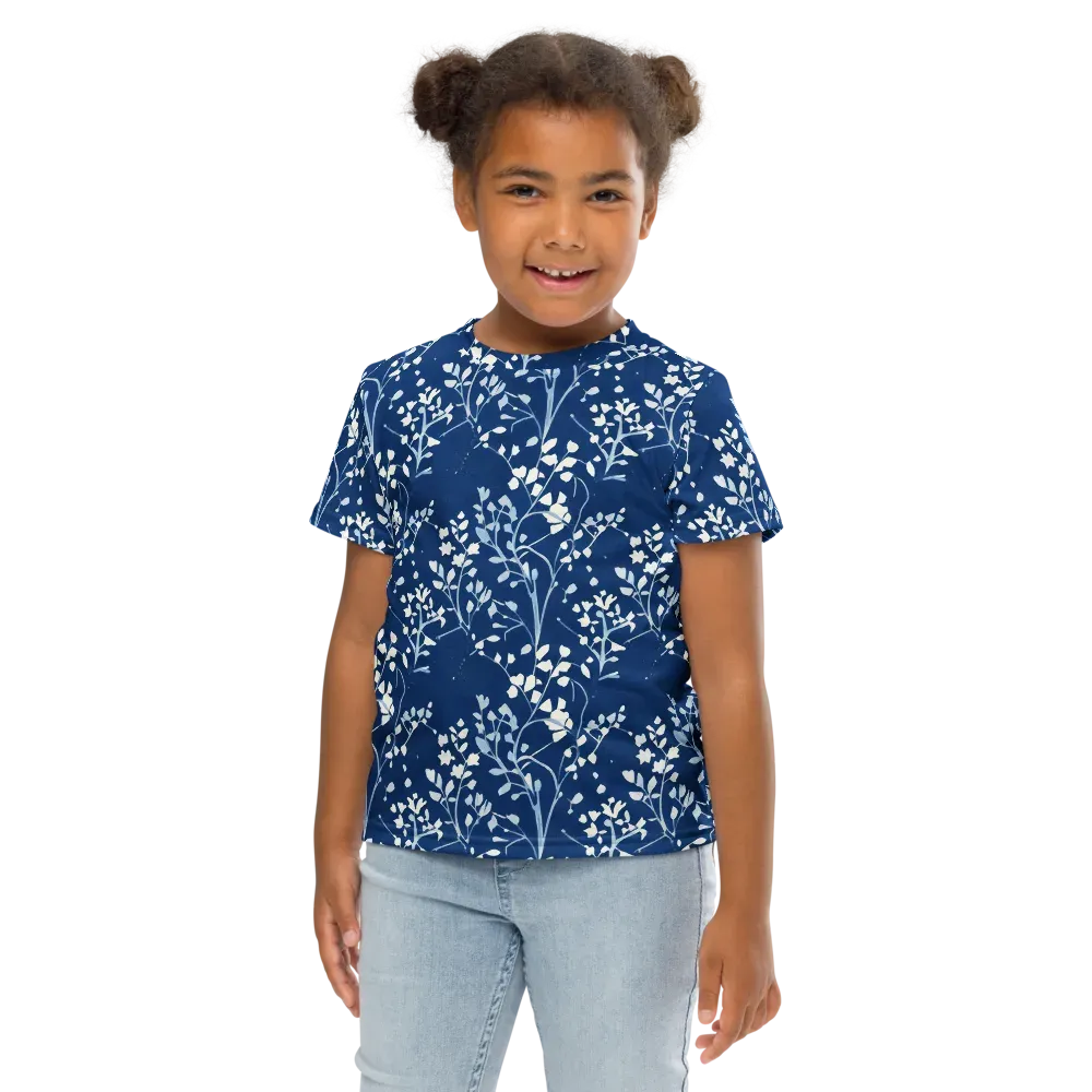 Indigo Reverie on Kids Crew Neck T-Shirt — Front