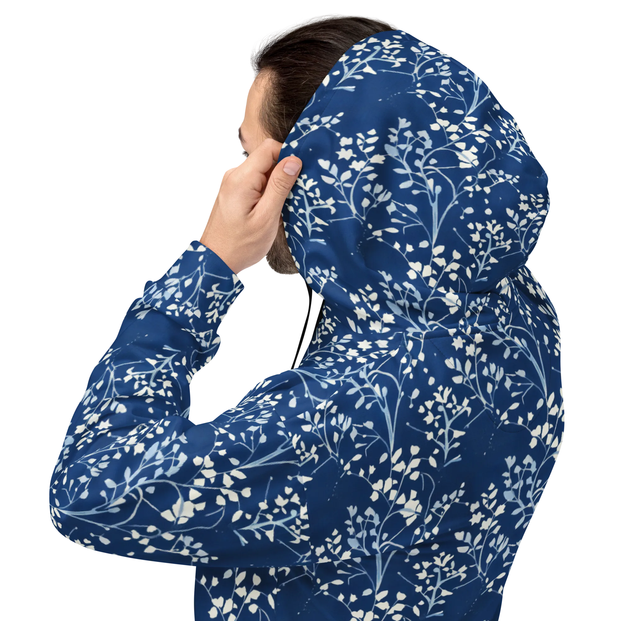 Indigo Reverie on Hoodie — Back