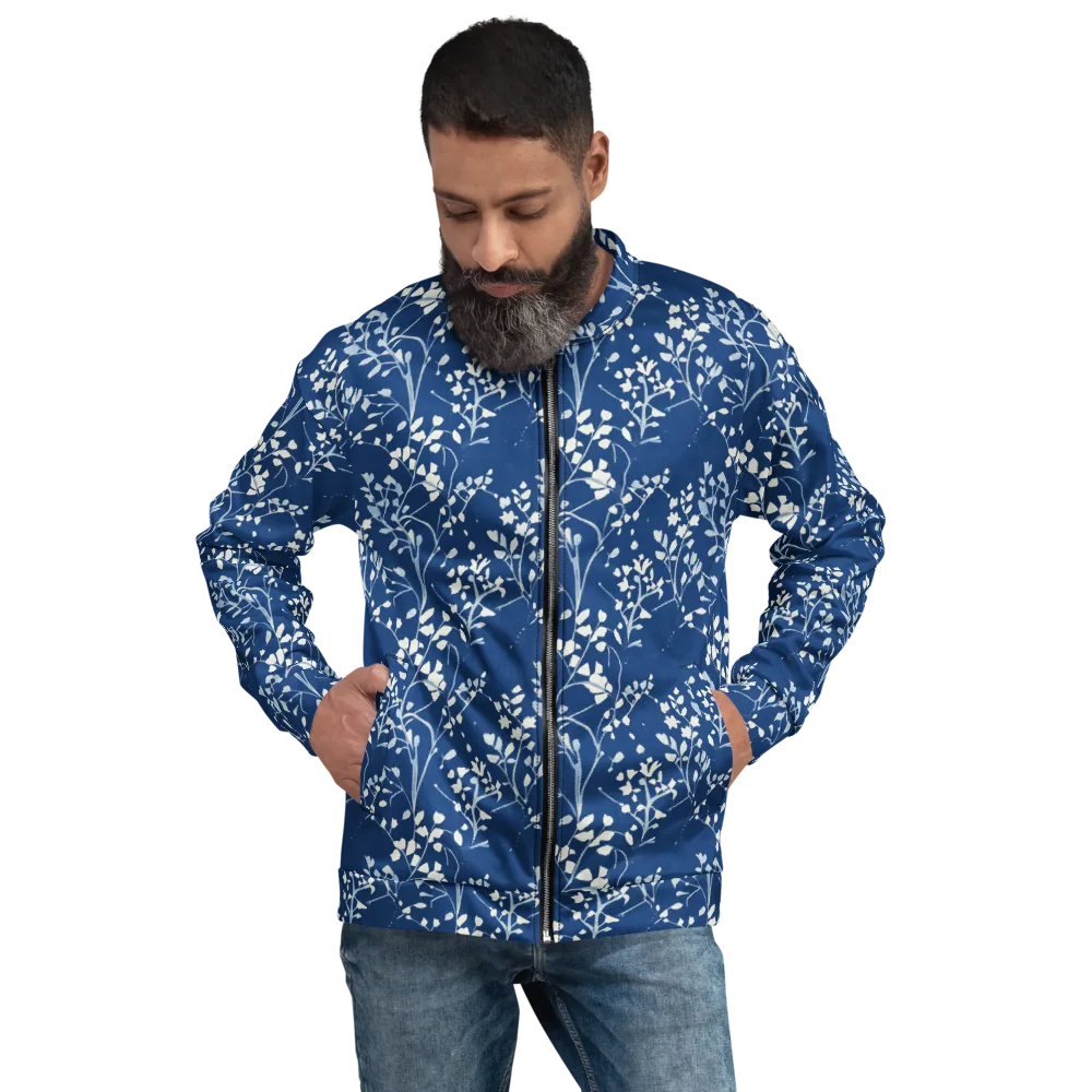 Indigo Reverie on Bomber Jacket — Front