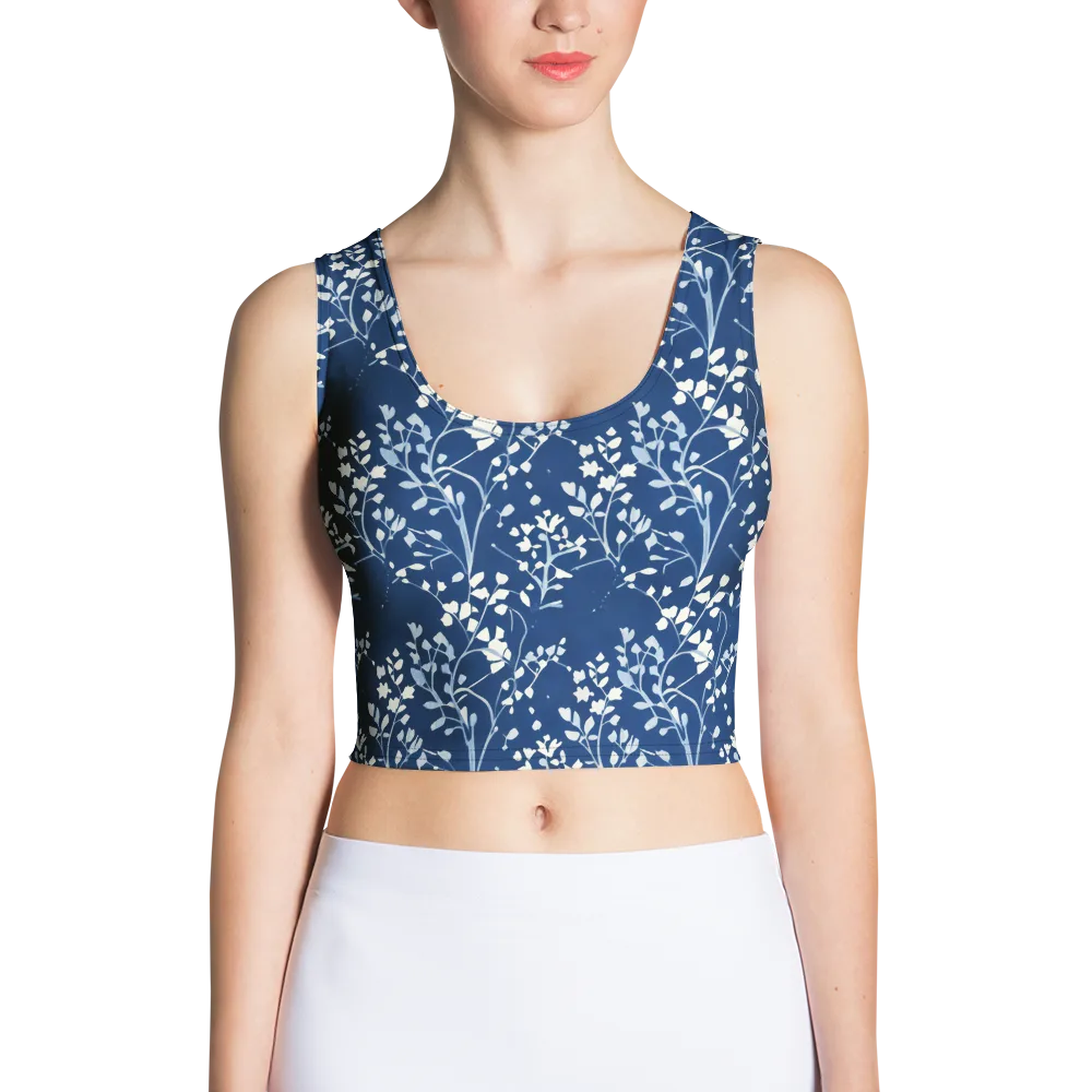Indigo Reverie on Crop Top — Front