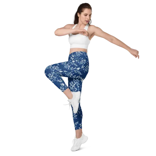 Indigo Reverie on a Leggings with Pockets