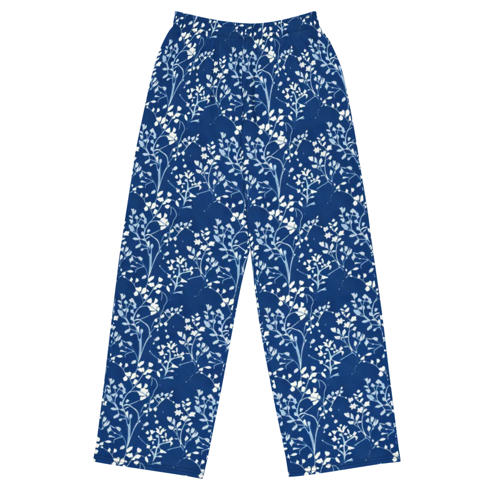 Indigo Reverie on Wide-Leg Pants — Front