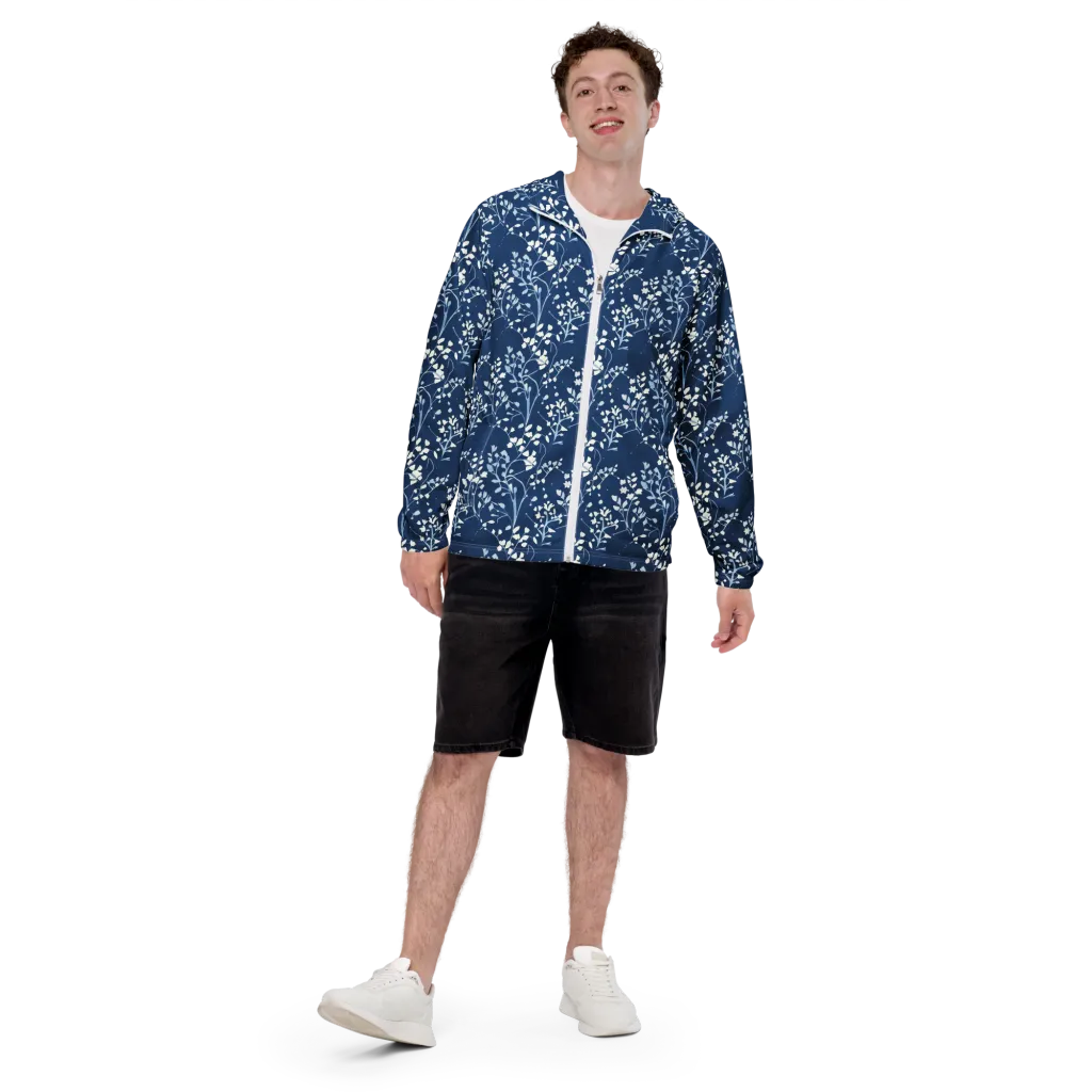 Indigo Reverie on Men's Windbreaker — Front