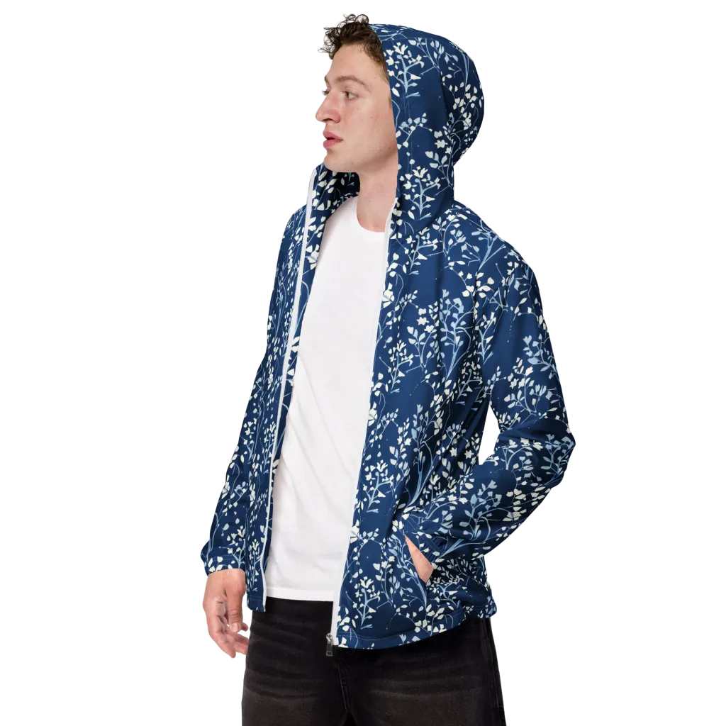Indigo Reverie on Men's Windbreaker — Left Front