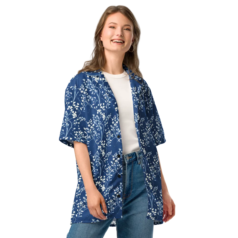 Indigo Reverie on Button Shirt — Front