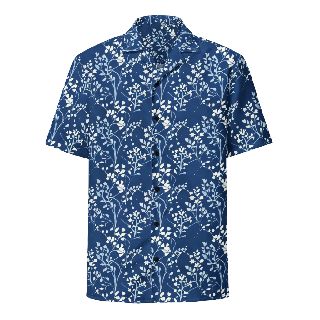 Indigo Reverie on Button Shirt — Front